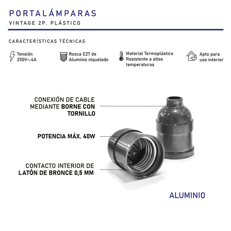 portalamparas vintage fabricante Argentina